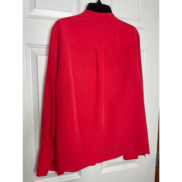 Boden Macie Blouse Pink Button Front Ruffle Size 4 - Picture 4 of 12